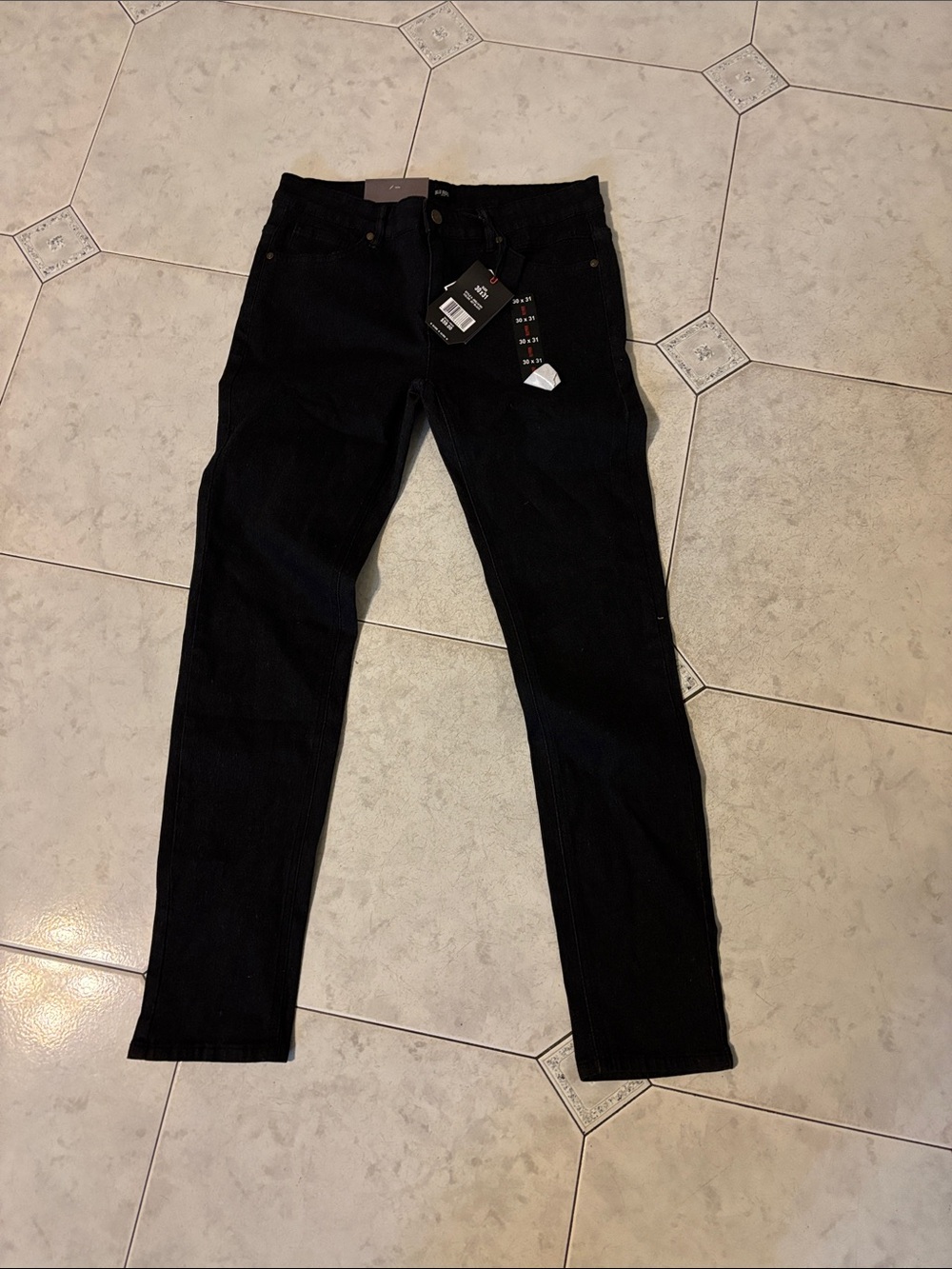 Black Men's Slim Jeans - Unbranded